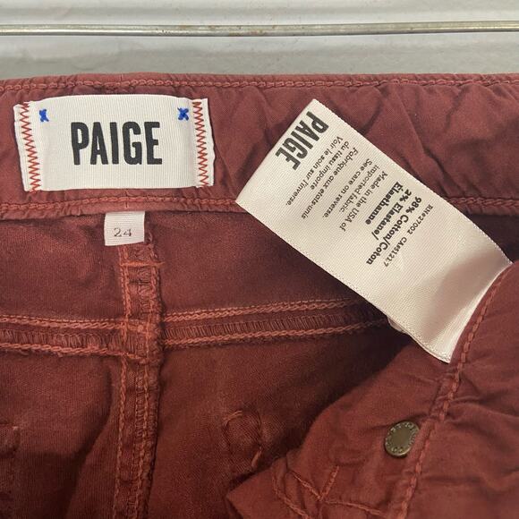 PAIGE Edgemont Mid Rise Skinny Jeans Zip Pockets - Picture 5 of 8